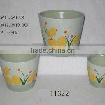 terracotta spring flower pot