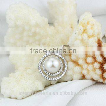 Fashion Freshwater Pearl Pendant 9mm AAA Button Freshwater Pure Pearl Pendant