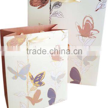 Chinese traditional style flower and butterfly pattern gift paper bag