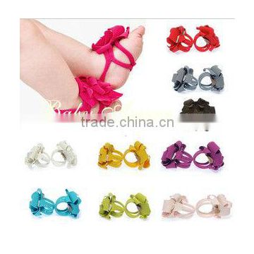 hot sale baby feet decoration, Barefoot Sandals, baby feet bracelet, flower design feet cover