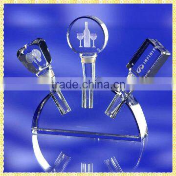 Hot Sale Crystal Wine Stopper Display Rack For Desktop Centerpieces