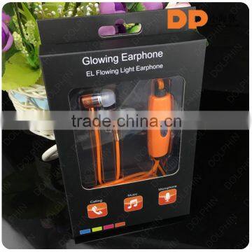Best Price Led Glowing Earphones, EL Light Earphone Wired Light Earbud Led Earphones photo-2