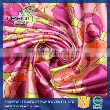 Custom High Quality Printed Polyester Satin Fabric For Dress