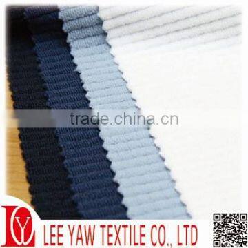 check terry fabric made of 94% polyester and 6% spandex with wicking treatment