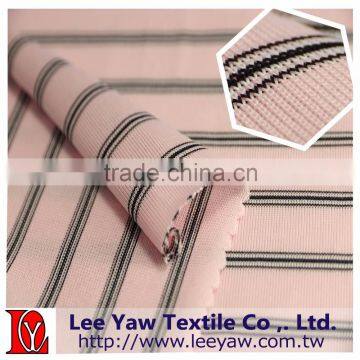 100% Polyester Feeder Stripe Jersey Fabric With Wicking Finished photo-2