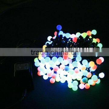 CE RoHS outdoor use RGB change led garland light with ball cover