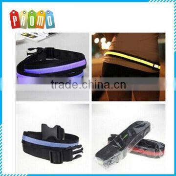 Wholesale nylon luminous belts, led lighting waist belt