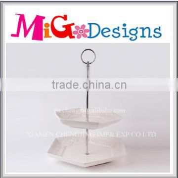 Present Time Wedding Decoration Elegant Design Ceramic Tray For Cake