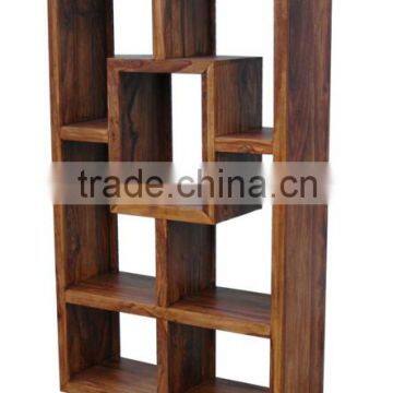 Sheesham Wood Tall Display Shelf Yoga Range