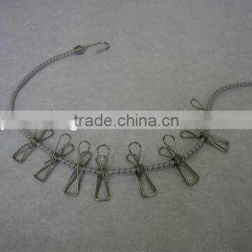 Clothes stretch digging rope with stainless steel pegs drying rope