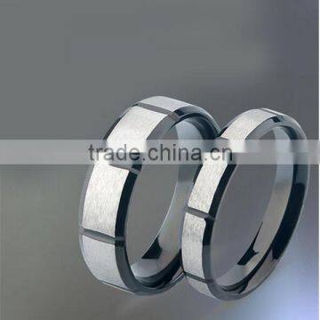 2016 Newest Design High Polished Cool Simple Stainless Steel Wedding Band Ring for Lover photo-2