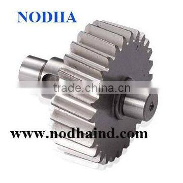 Spur gear and spur gear shaft, custom made gear shafts