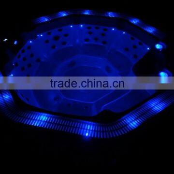 cool led shining whirlpool sex massage outdoor spa with bar table