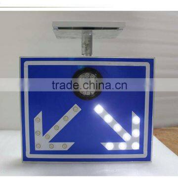 Road Safety Aluminum Led Flashing Sign Board Solar Powered Traffic Sign