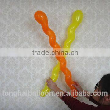 2016 wholesale long spiral balloon promotion balloon made in China/screw balloon