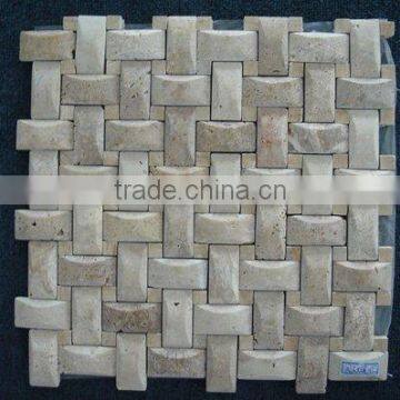 BEIGE TRAVERTINE MARBLE MOSAIC