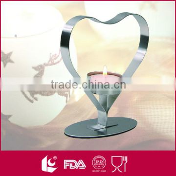 Stainless steel table decorate heart shaped tea light candle holders