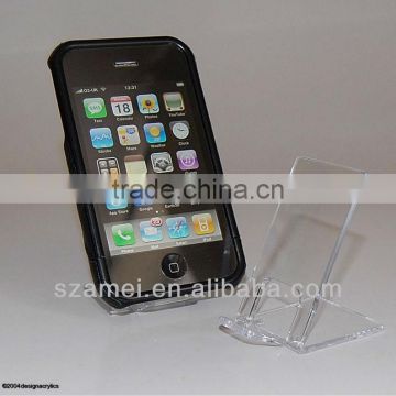 hot sale tabletop clear acrylic iphone display stand, acrylic holder for iphone