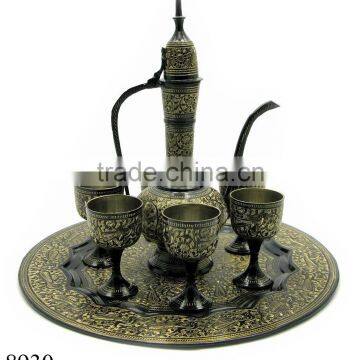Ultimate Innovation of Brass Wine Set With 6 Glass