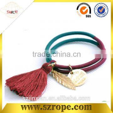 Fashion hair bands Elastic Hair Bands With tassel Metallics