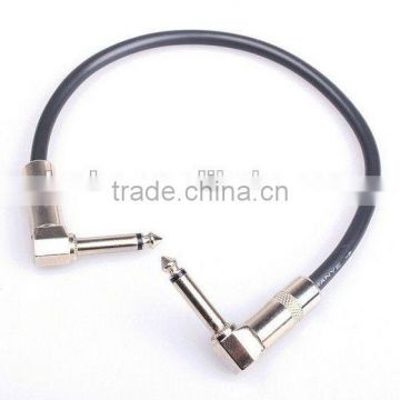 1/4" 6.3mm Right Angle Pro Male Nickels Plated Head Guitar Patch Cable Cord