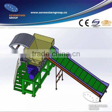 Double shaft industrial cardboard shredder