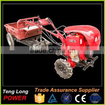 CE Approved Walking Agricultural Mini Power Tractor Tiller Trailer