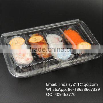 Disposable transparent plastic cake container/sushi box