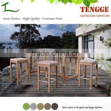 TG15-0011 UV Resistant Plastic Wicker Drinking Table and Chair photo-2