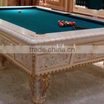 European Style Solid Wood Hand Carved Luxury Pool Table, Snooker Table, Billiard Table