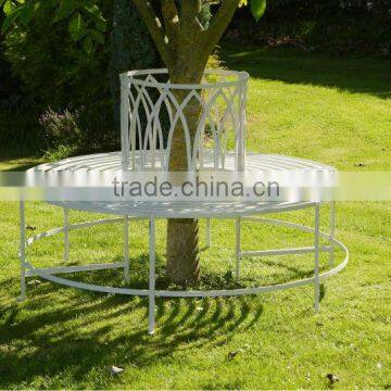 Gothic round iron tree bench