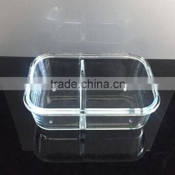 1L Hi-borosilicate Square Glass School Bento Lunch Box Leakproof photo-3