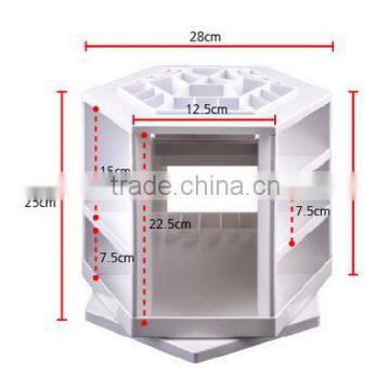 Tabletop Rotating Cosmetic Organizer Storage /Makeup Display Box Holds Up 200 Pieces photo-3