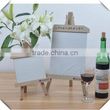 Customized cheap new fashion easel shape wooden photo frame for table