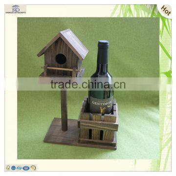 Популярный элегантный деревянный виночный ящик в форме домика с садом photo-4