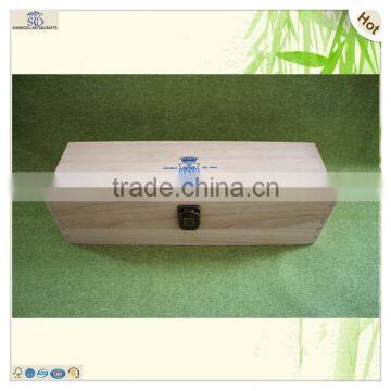 Fashion Handmade Unique Design Logo Wooden Wine Gift Box