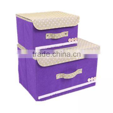 N487 Household Non Woven Box Foldable Storage Box photo-3