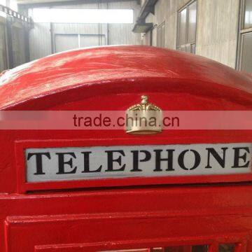 London Classical Public Steel Telephone Booth / Cast Iron Telephone Booth photo-3
