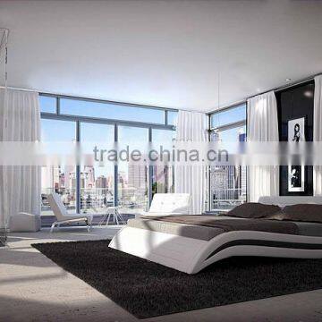 Fahsion S Shaped PU Leather Home Furniture Soft Bed photo-5