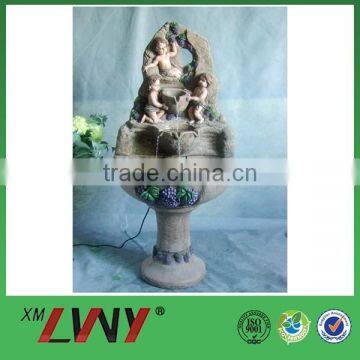 Professional outdoor decoration floor resin boy garden fountain