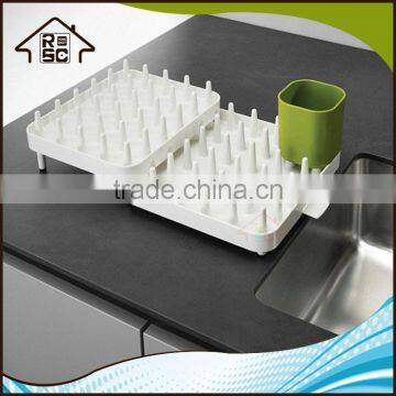 NBRSC Adjustable Plastic Dish Plate Drying Rack Kitchen Drainer Draining Holder Storage Tray photo-3