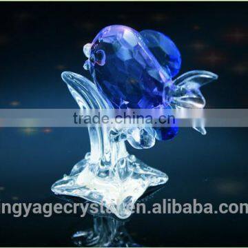 Purple Handmade Crystal Fish With a Base as Crystal Gifts for 15th Wedding Anniversary photo-3