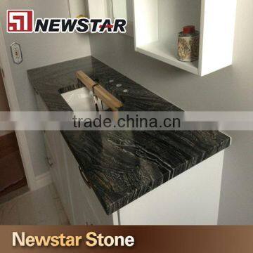 Newstar Silver Dragon Black Marble for Luxury Commercial Bathroom Vanity Top