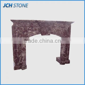 French style brown stone decorative fireplace frame