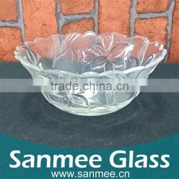 4inch Embossed Quality Glass Bowl Opal Glass Bowl Set