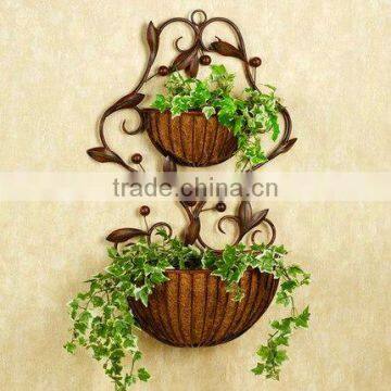 2016 factory custom floor flower rack balcony metal flower pot holder