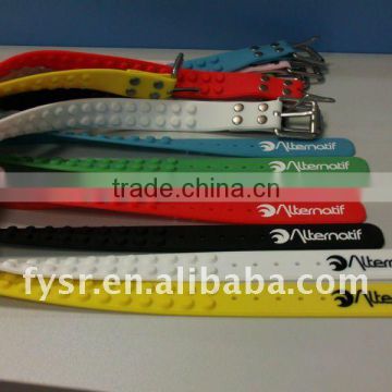 2016 popular colorful silicone belts for men/students