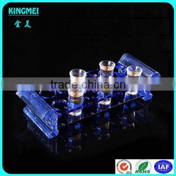 High Quality Round Shape Acrylic Wine Rack Beer Cup Stand Holder & Balck Wine Display Stand photo-5