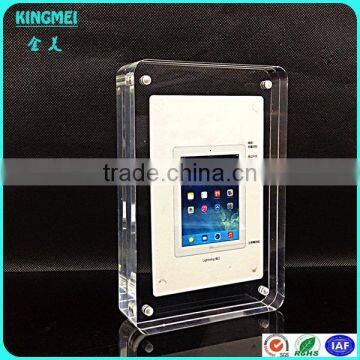 KM-CP29 Hot Sale Double Sided Acrylic Photo Frame With Magnets, Crystal Clear Plastic Magnetic Photo Block Frame photo-3