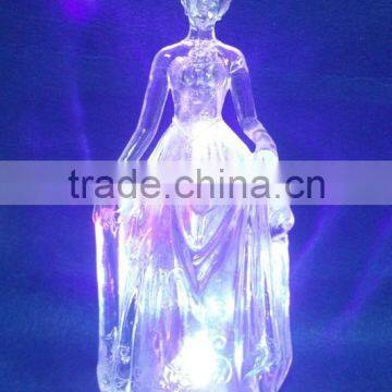 Clear Acrylic Manufacturer LED Flashing Bride in Wedding Dresses Decorations Gift photo-5